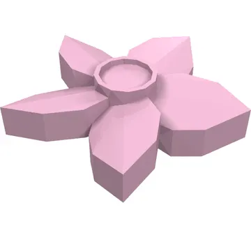 Plant, Flower with 5 Pointed Petals and Pin
