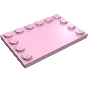 Plate Special 4 x 6 with Studs on 3 Edges