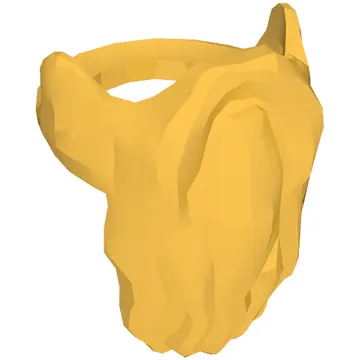 Minifig Neckwear Beard, Rounded End [Gandalf]