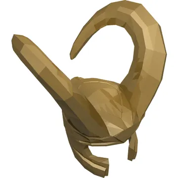 Minifig Helmet with Large Curved Flexible Horns