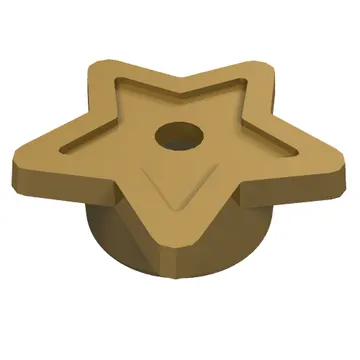 Tile, Star with Stud Holder, Pin Hole