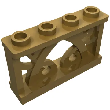 Fence Ornamented 1 x 4 x 2 with 4 Studs
