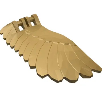 Creature Body Part, Wing 4 x 7 Left with Feathers and Handles for Clips