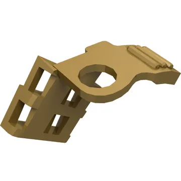 Minifig Neckwear Armor Shoulder Pad Single with Scabbard for 2 Katanas, 3 Lines