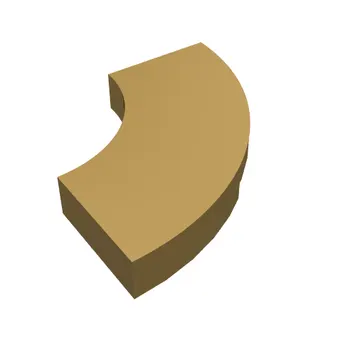 Tile 2 x 2 Curved, Macaroni