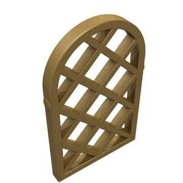 Window 1 x 2 x 2 2/3 Pane Lattice Diamond with Rounded Top