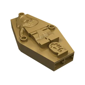 Sarcophagus Lid 2 x 4 x 6 with Mummy Relief [Plain]