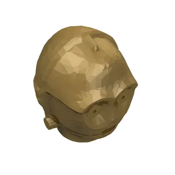 Minifig Head Special, Protocol Droid (C-3PO) [Plain]