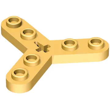 Technic Plate Rotor 3 Blade with Smooth Ends and 6 Studs (Propeller)
