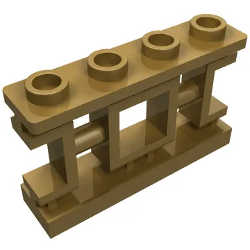 Fence 1 x 4 x 2 Ornamental Asian Lattice Square with 4 Studs