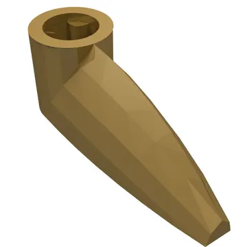 Technic Tooth 1 x 3 with Axle Hole [Rounded Underside]