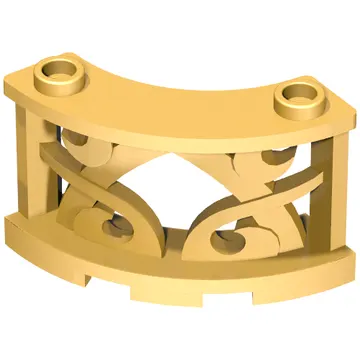 Fence Decorative 3 x 3 x 2 Quarter Round with 2 Studs