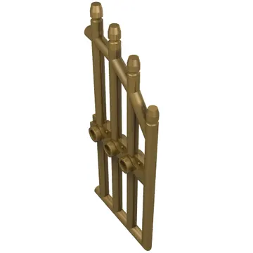 Gate 1 x 4 x 9 Arched with Bars and Three Studs