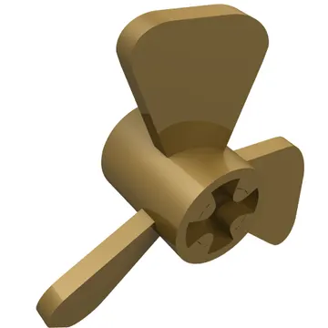 Propeller 3 Blade 3 Diameter with Axle Cross
