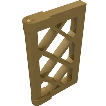 Window 1 x 2 x 3 Pane Latticed with Thick Corner Tabs