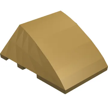 Brick Wedged, Curved 4 x 3 No Studs [Plain]