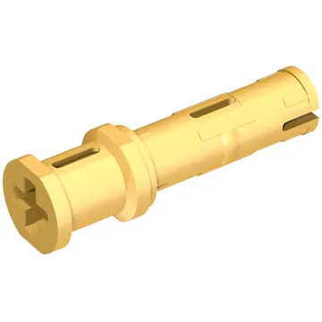 Technic Pin Long with Friction Ridges Lengthwise and Stop Bush [2 Lateral Holes, Small Pin Hole]