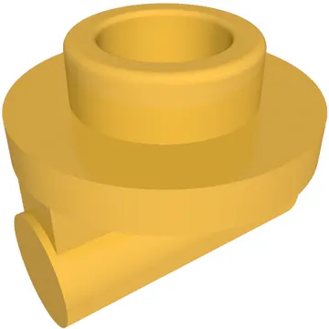 Plate Round 1 x 1 with Hollow Stud and Bar on Underside - Long Space