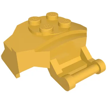 Large Figure Cover 4 x 3 x 2 with Bar, 4 Studs, Ridged