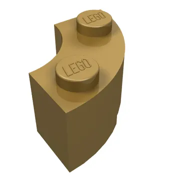Brick Round Corner 2 x 2 Macaroni with Stud Notch and Reinforced Underside [New Style]