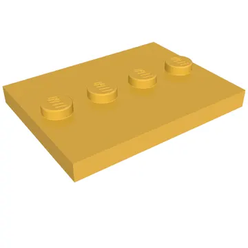 Plate Special 3 x 4 with 1 x 4 Center Studs [Plain]