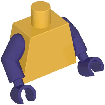 Torso, Dark Purple Arms and Hands [Plain]