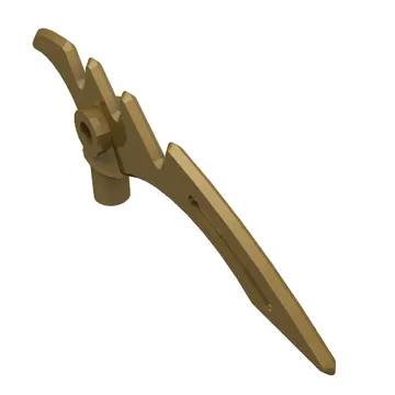 Weapon Scythe / Crescent Blade Serrated with Bar