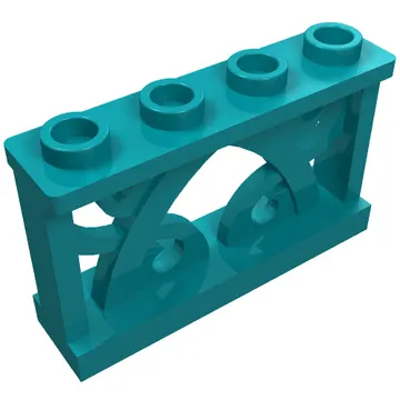 Fence Ornamented 1 x 4 x 2 with 4 Studs