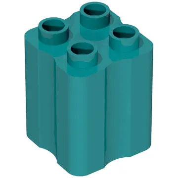 Duplo Brick 2 x 2 x 2 with Indented Sides (Tree Trunk)