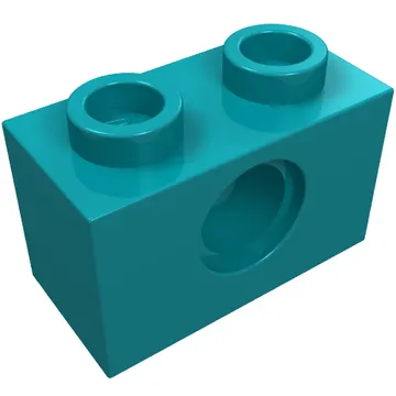 Technic Brick 1 x 2 [1 Pin Hole]