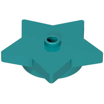 Plate Special 5-Point Star 4 x 4 2/3 with One Stud
