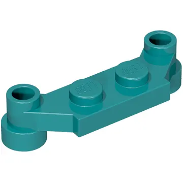 Plate Special 1 x 4 Offset with Bar Holes