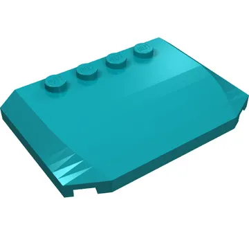 Brick Wedged, Curved Triple 4 x 6 x 2/3 with 4 Studs