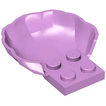 Animal Body Part, Clam / Scallop Half Shell with 4 Studs
