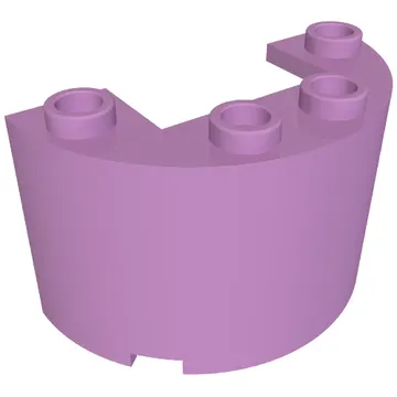 Cylinder Half 2 x 4 x 2 with 1 x 2 Cutout