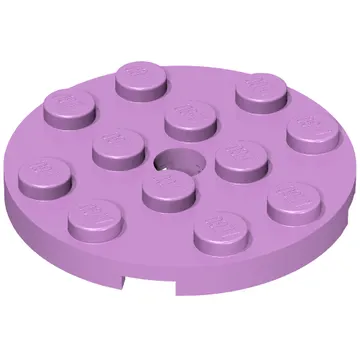 Plate Round 4 x 4 with Pin Hole