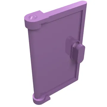 Door 1 x 2 x 3 with Vertical Handle, Round Handle Holes on Back