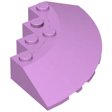 Brick Round Corner 6 x 6 with 33° Slope and Facet Cutout