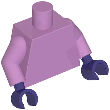 Torso, Medium Lavender Arms, Dark Purple Hands [Plain]