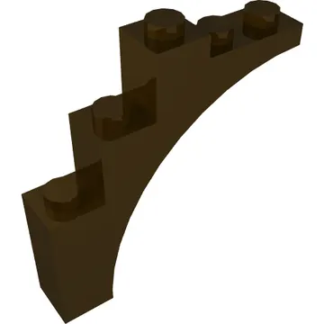 Brick Arch 1 x 5 x 4 [Continuous Bow, Raised Underside Cross Supports]