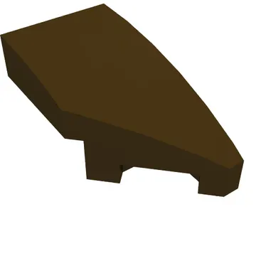 Brick Wedged, Curved 2 x 1 with Stud Notch Right