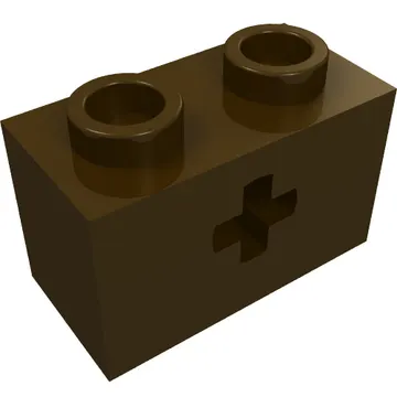 Technic Brick 1 x 2 with Axle Hole Type 1 [+ Opening] and Bottom Pin