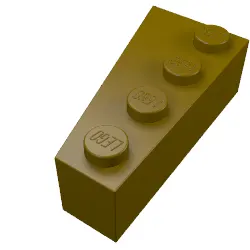 Brick Wedged, Angled 4 x 2 Right