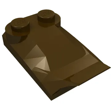 Brick Wedged, Curved 2 x 3 x 2/3 Two Studs, Wing End