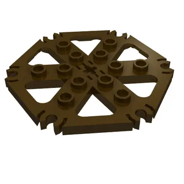 Technic Plate Rotor 6 Blade with Clip Ends Connected [aka Water Wheel] - Hollow Studs