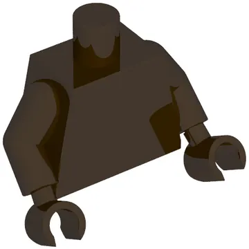 Torso, Dark Brown Arms and Hands [Plain]
