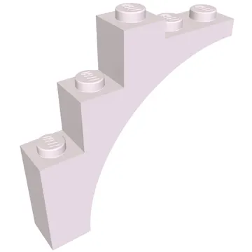 Brick Arch 1 x 5 x 4 [Continuous Bow, Raised Underside Cross Supports]