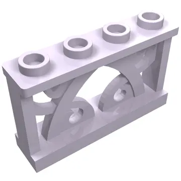 Fence Ornamented 1 x 4 x 2 with 4 Studs