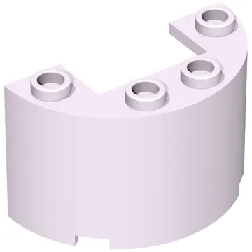 Cylinder Half 2 x 4 x 2 with 1 x 2 Cutout