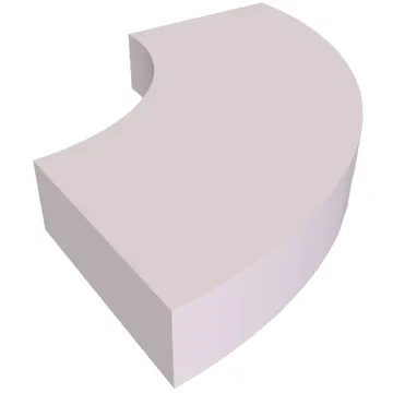 Tile 2 x 2 Curved, Macaroni